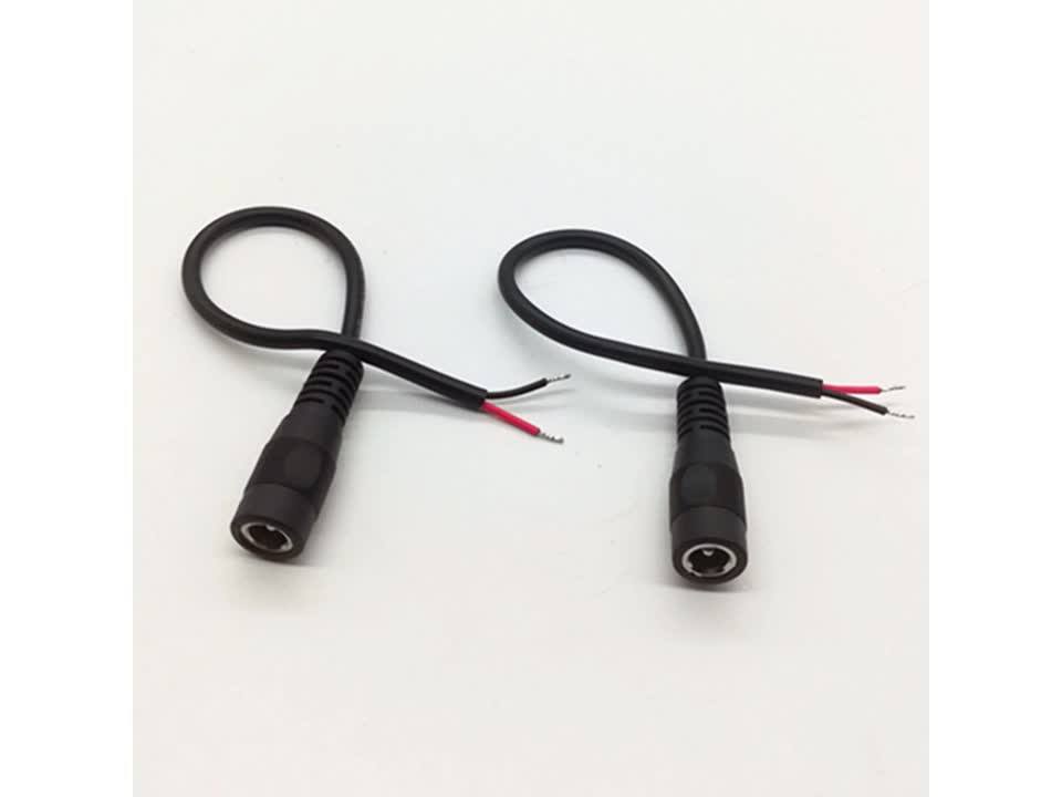 Screw Locking 2.1mm X 5.5mm Dc Power Connector Electrical Power Cable