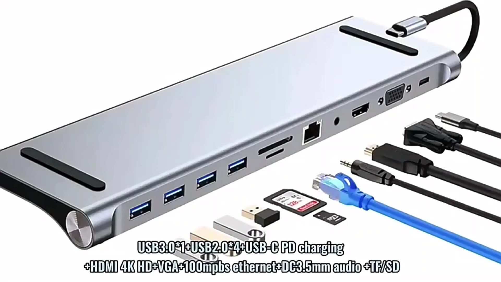 Computer Laptop Docking Station 4k 12 In 1 Usb C Hub Docking Station