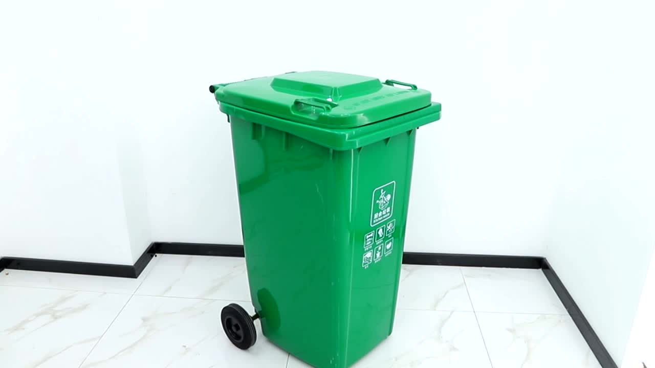 Excellent Quality Cheap Outdoor Wheeled Recycled 80l Plastic Trash Can