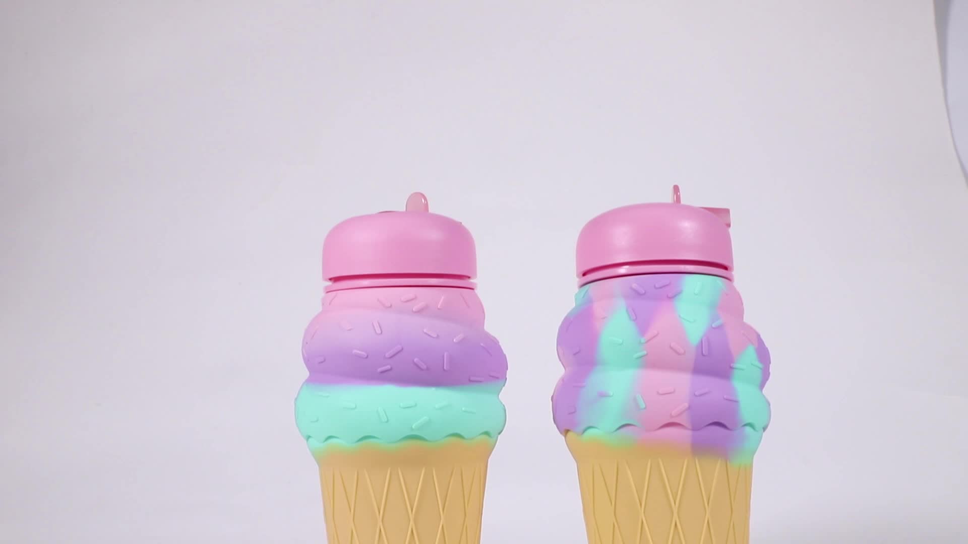 Custom Drinking Ice Cream Bpa Free Silicone Foldable Collapsible Kid