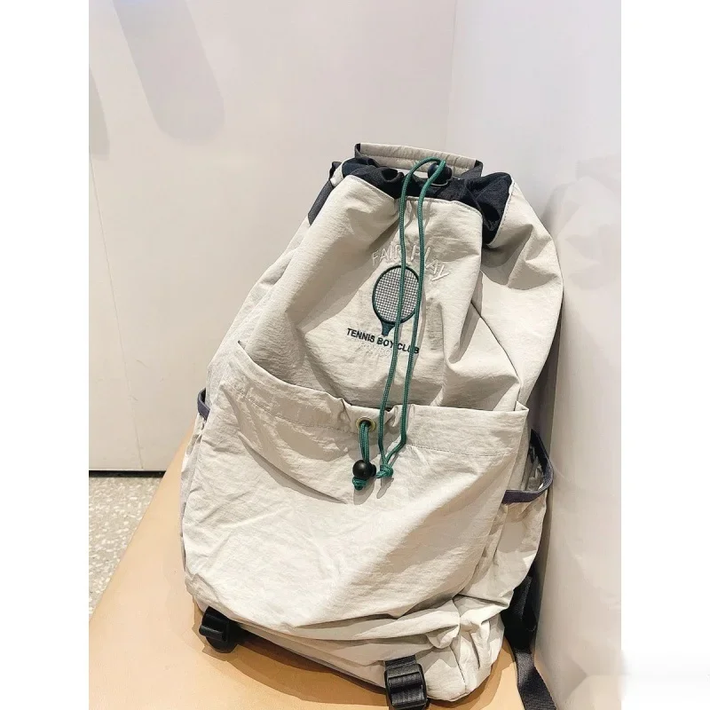 Badminton Bag Women's Backpack Travel Mountain Climbing Riding Backpack Badminton Bag Men's and Women's Tennis Bag Cross-border Black