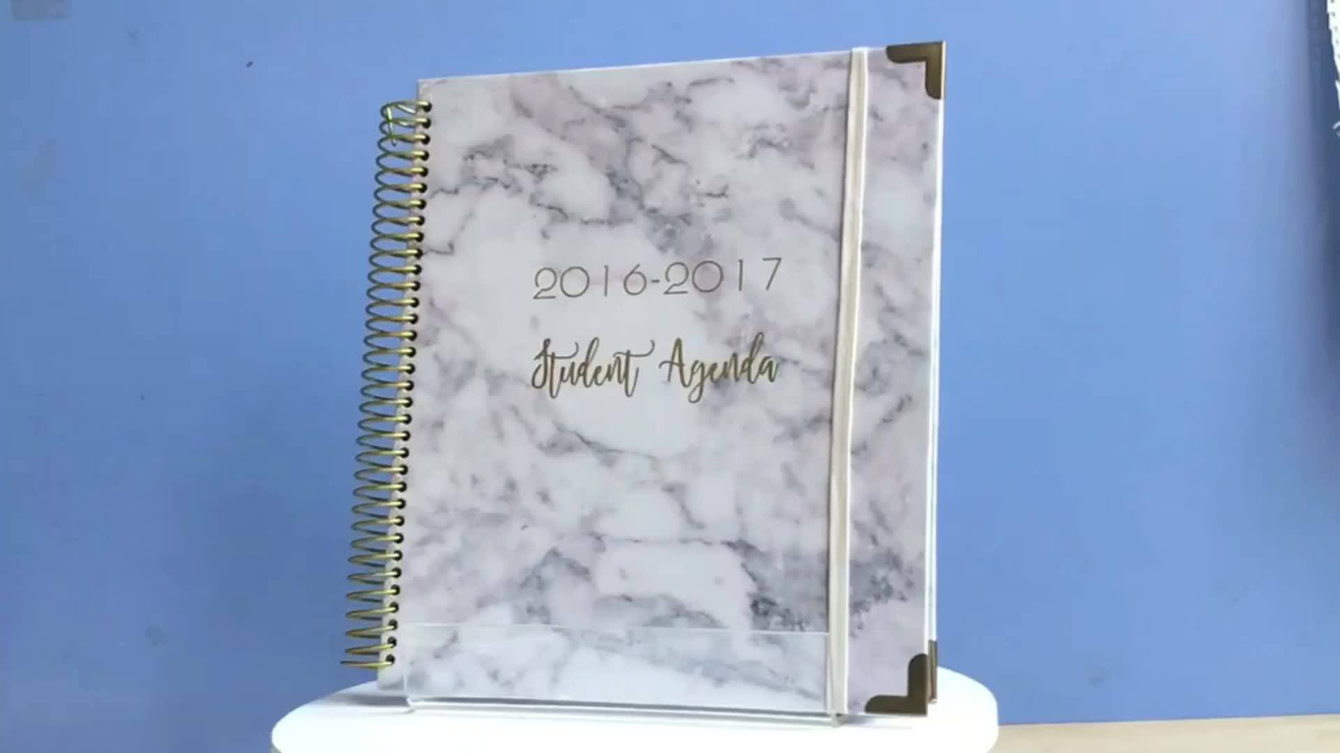 Personalised Journals Hardcover Gold Spiral Notebooks Customizable