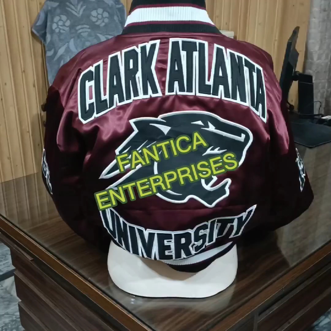 Bomber Silk Satin Unisex Jacket Custom Baseball Designers Jackets For