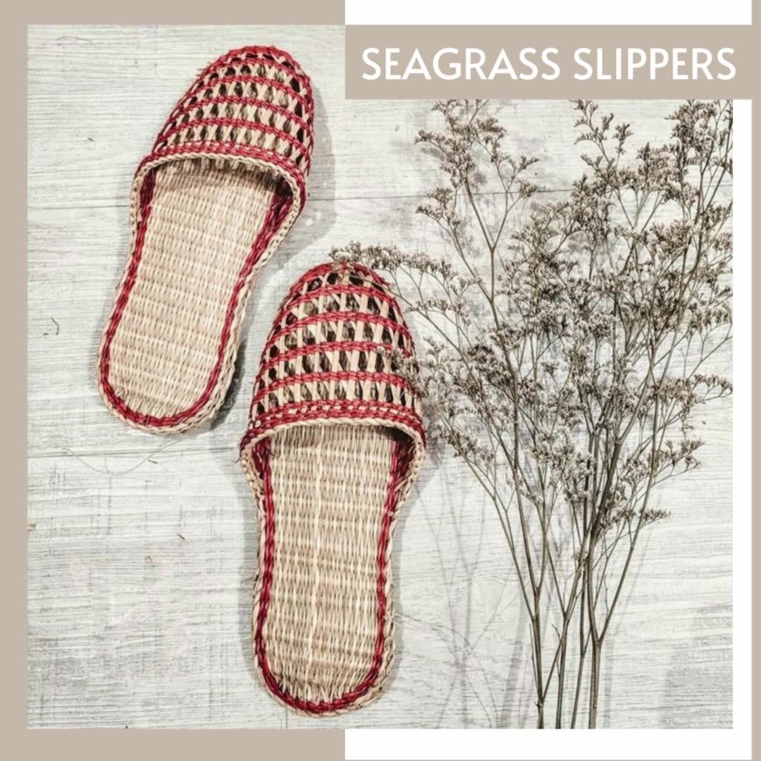 Seagrass Ecofriendly Shoes Handmade Raffia Straw Sandals Slippers