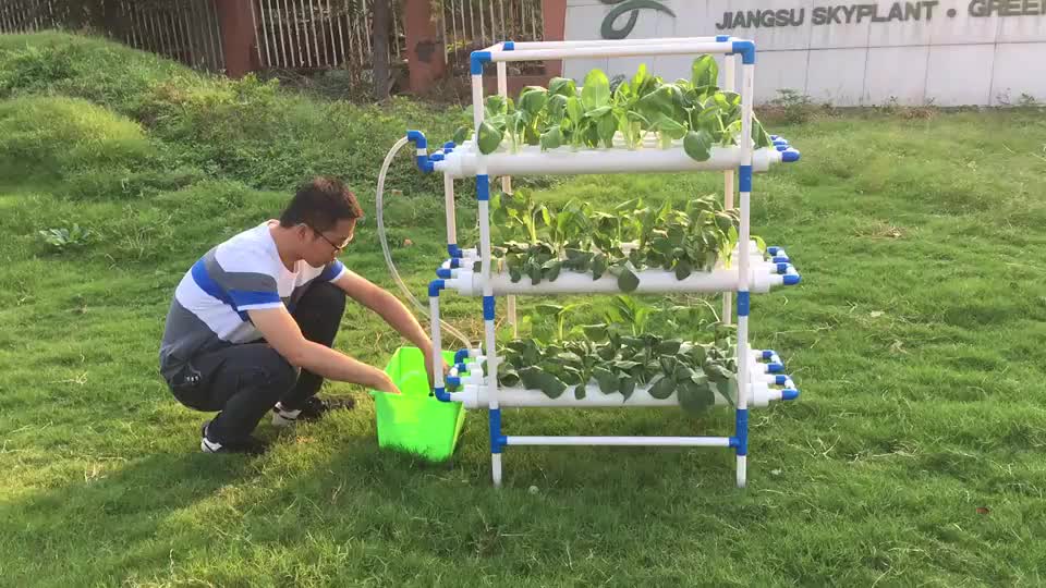 Pequeño Sistema Hidropónico De Pvc Nft Para Jardín Doméstico Skyplant
