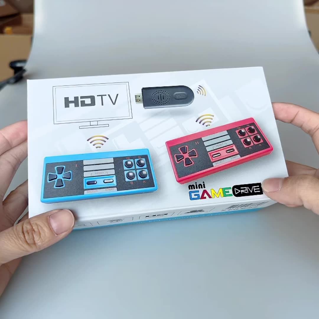 8 Bit Hd Mini Game Stick Wireless Controller With 1000 Jogos Retro