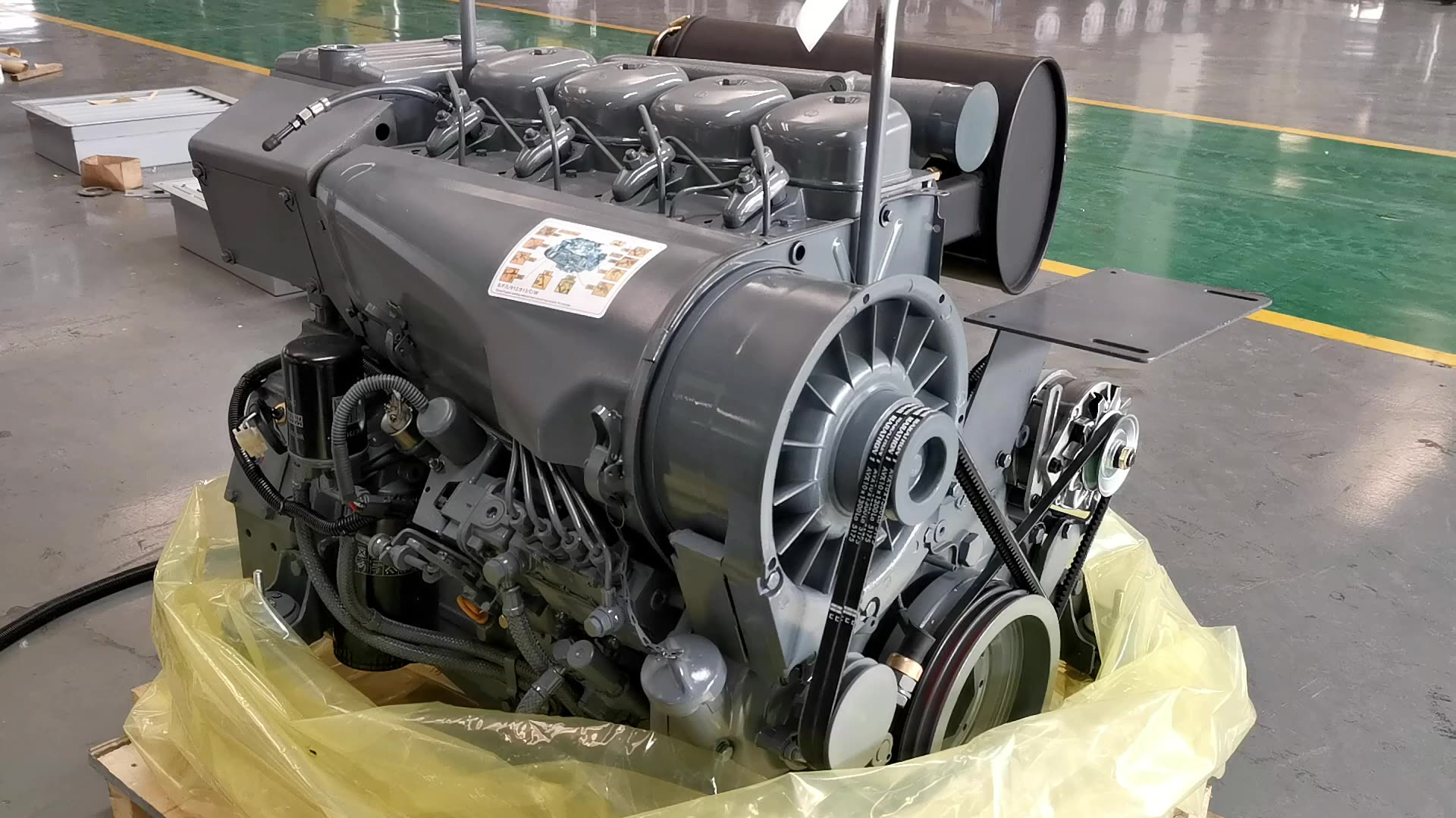 Deutz 4 Cylinder Aircooled Engine Diesel Engine With Clutch F4l912