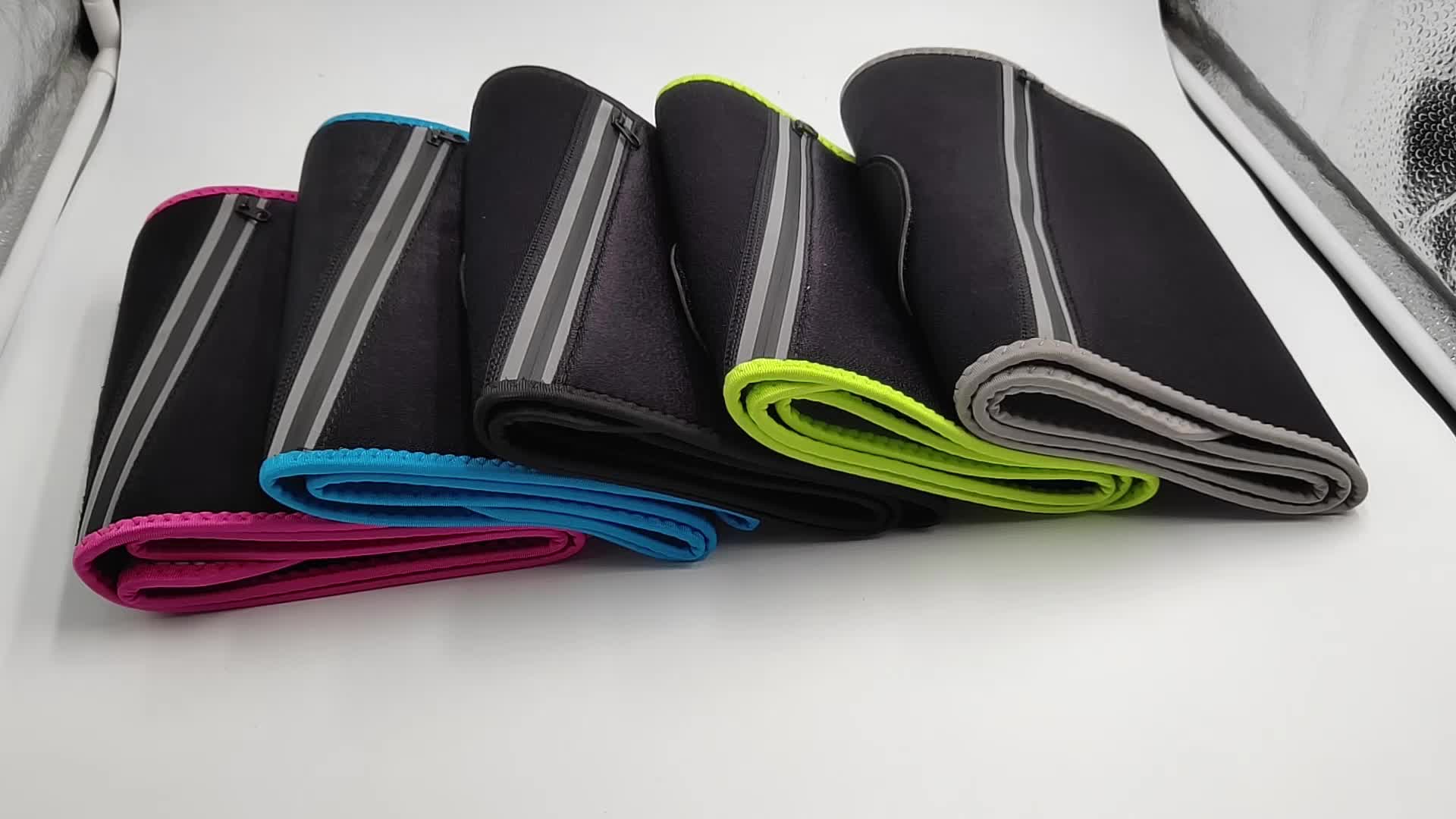 Free Sample Slimming Sweat Sauna Pu Leather Waist Trainer With Phone