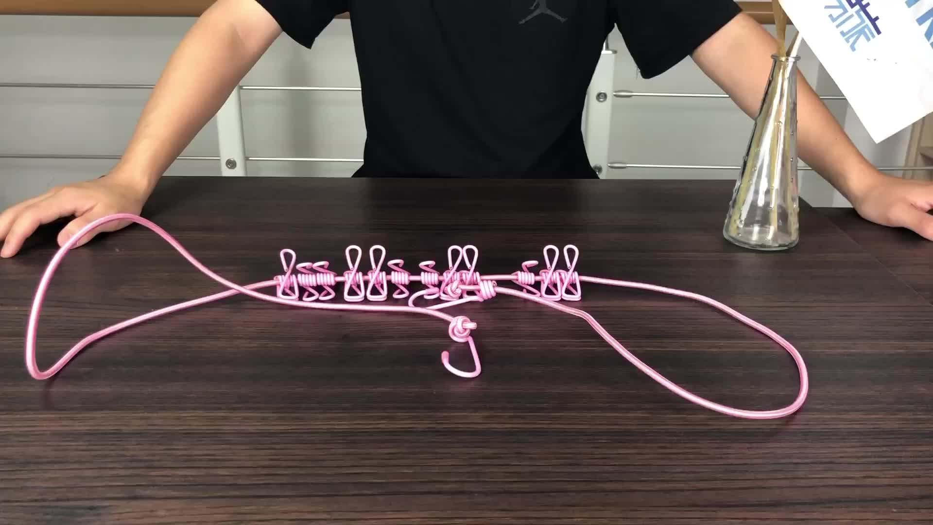 Outdoor Travel Elastic Retractable Clothesline Drying Rope Camping