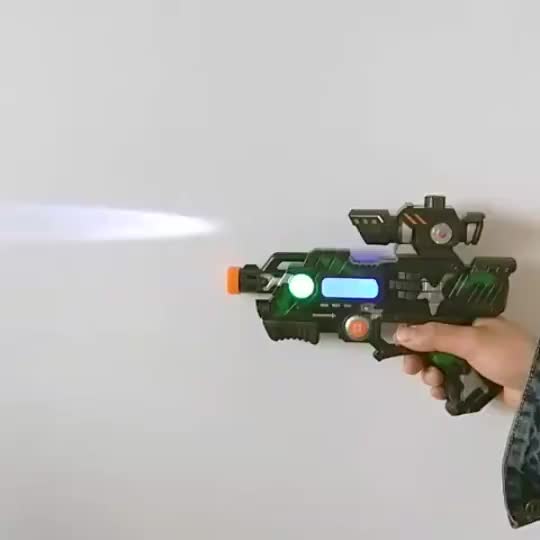 Customizable Plastic Gun Toys Sound Light Vibration Gun Electric