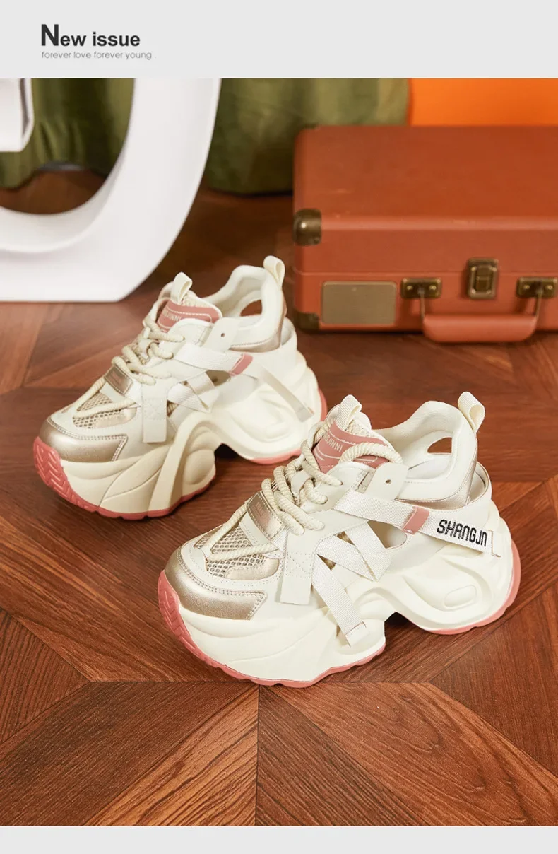 Sandal cao gót nữ hở mũi quai chéo đế xuồng gót 8 cm — Gạo vàng, Mơ chi tiết 14