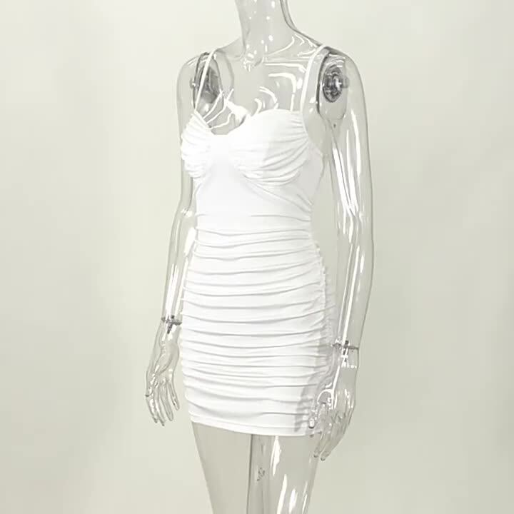 Satin Ribbon Ruched Spaghetti Strap Sexy Maxi Dress