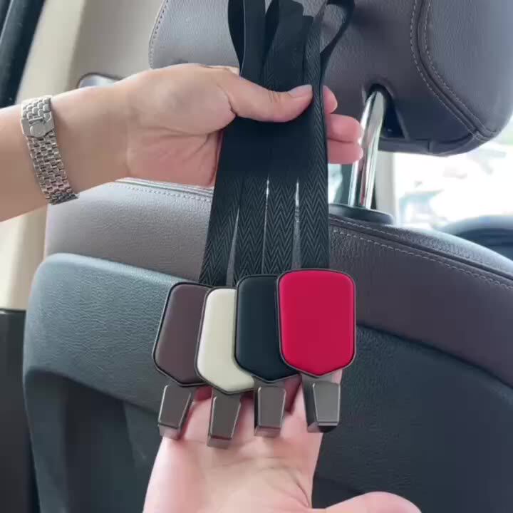 Car Seat Backrest Adjustable Loadbearing Universal Hooks Storage Women