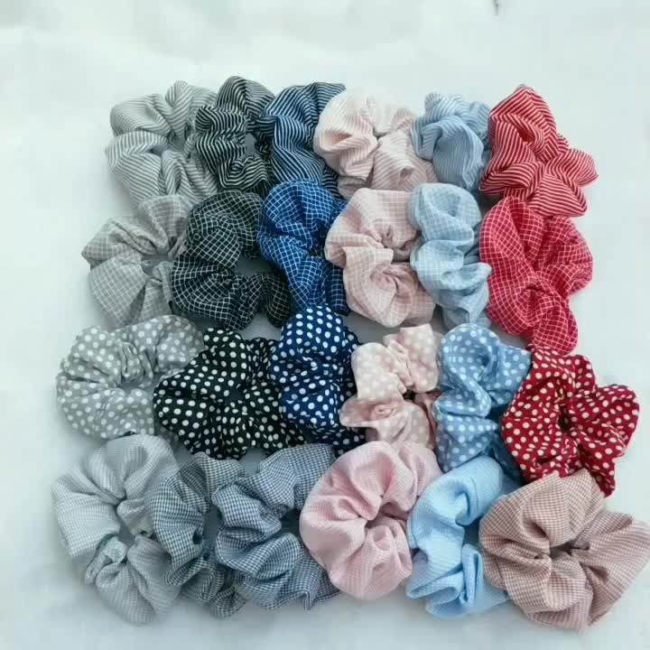 Latest Design Korean Ribbon Good Quality Elastic Hair Scrunchies For