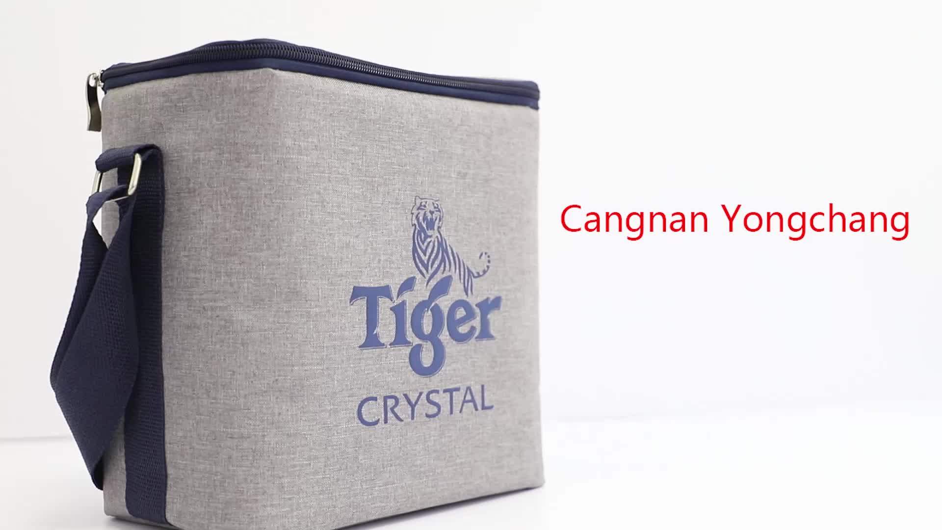 Custom Logo Zipper Disposable Food Shoulder Ice Insulated Lunch