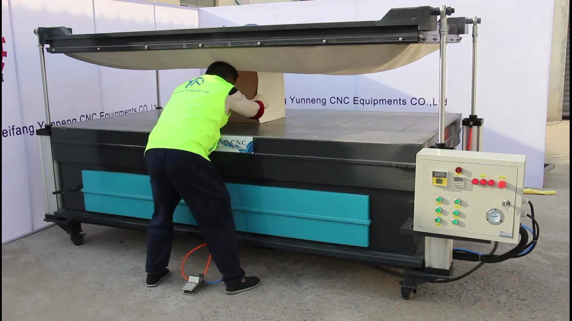 Corian Veneer 3d Silicone Vacuum Membrane Heat Press Forming Machine