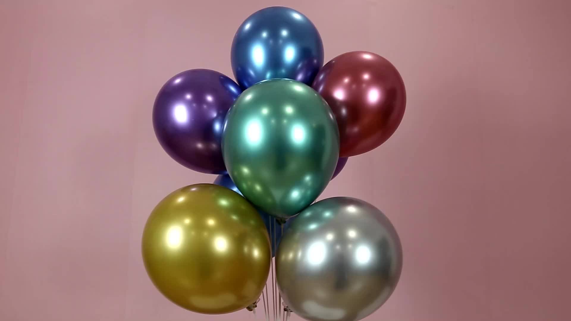 Party&wedding High Quality Metal Balloon Colorful Peal Metallic Latex
