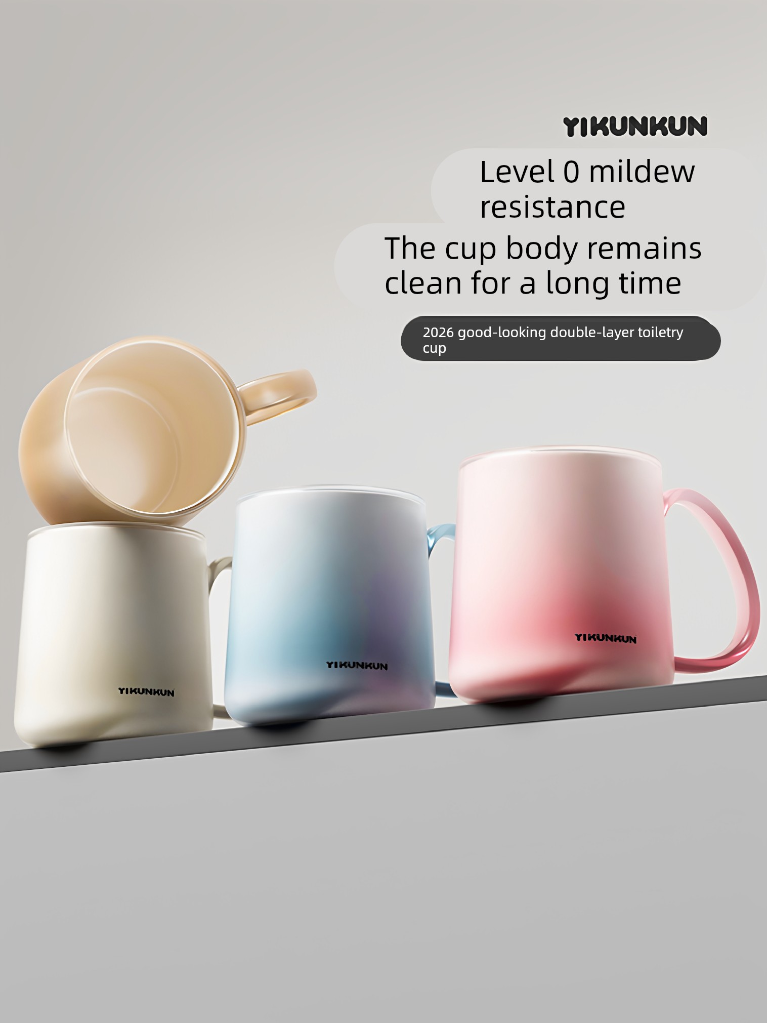 Yikunkun Toothbrush Cup, Household Couple's Mouthwash Cup, Toothbrushing Cup, Toothbrush Holder, Dental Cup, Toothbrush Holder Cup