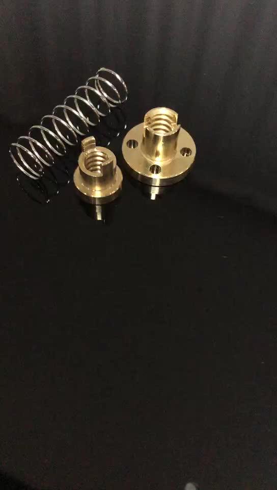 BIQU T8 M8 Lead Screw Nut Copper AntiBacklash Nuts with Spring Pitch 2