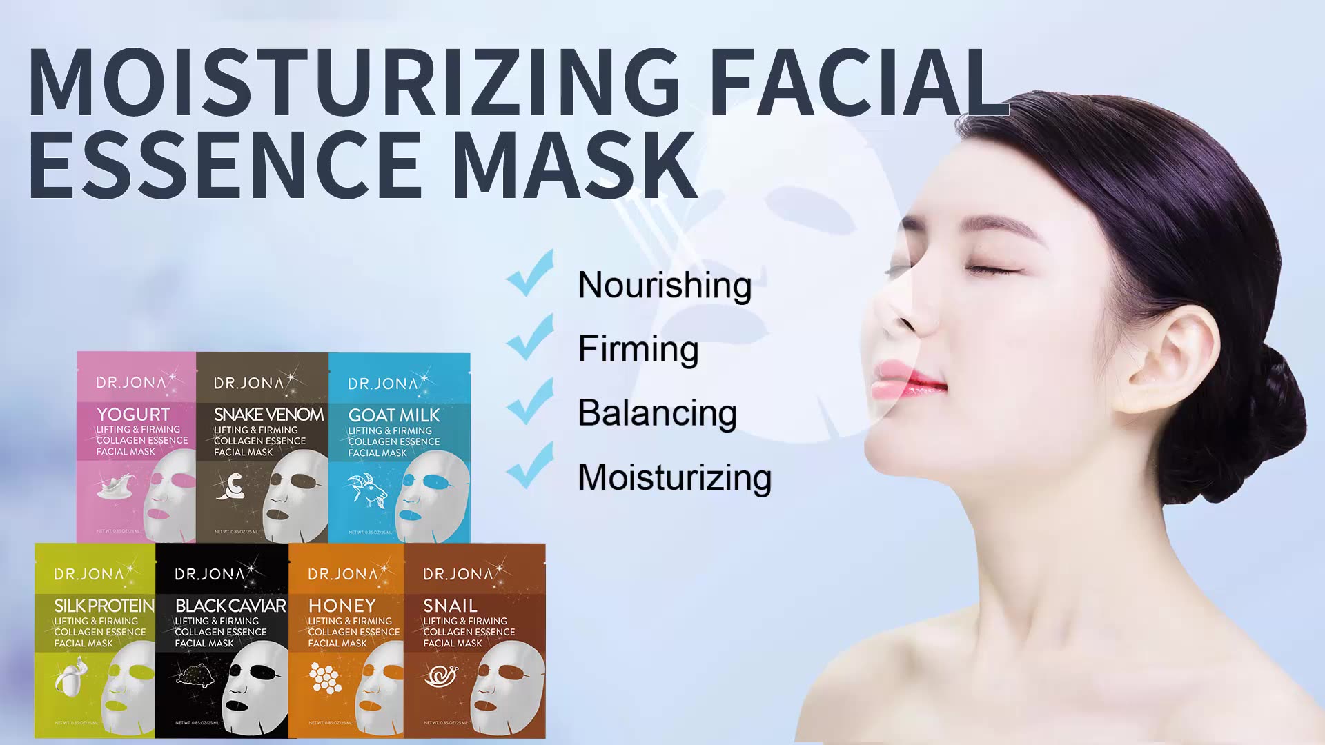 Oem Repairing Moisturizing Korea Face Mask Lifting Firming Natural Honey Collagen Essence Non