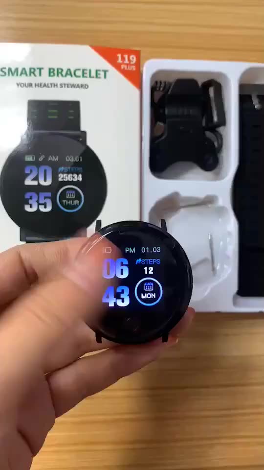 2023 Factory Wholesale Cheap Smart Bracelet 119 Plus Heart Rate Blood