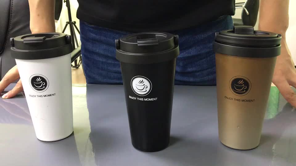 Custom Logo Nonspill Coffee Thermos Stainless Steel Travel Mug