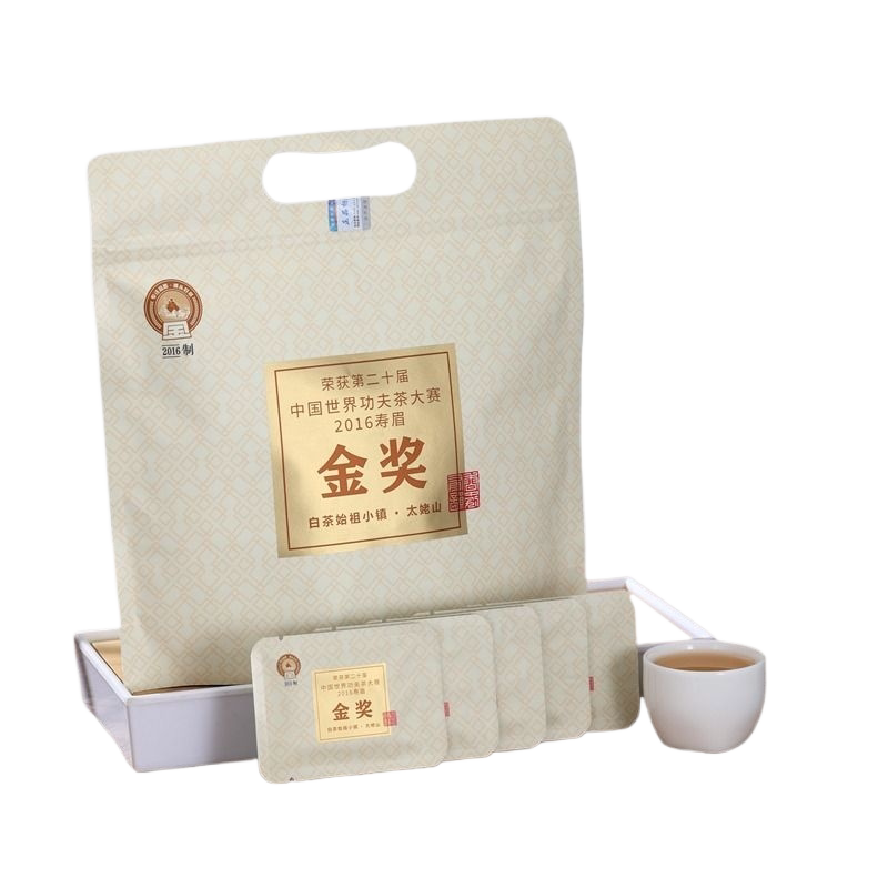 2016福鼎老白茶棗香金獎白茶小鐵盒緊壓壽眉陳香小方片禮盒裝-淘寶