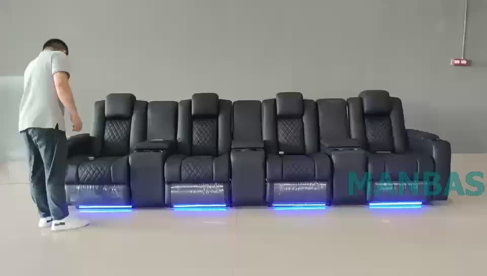 Manbas Dual Motor Power Recliners Multifunctional Sofa Sets Electric