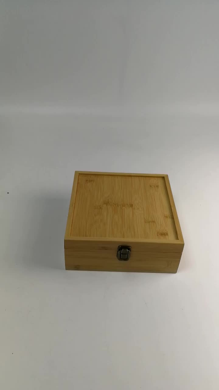 Bamboo Stash Box Weed With Rolling Tray And Glass Jar For Smoking