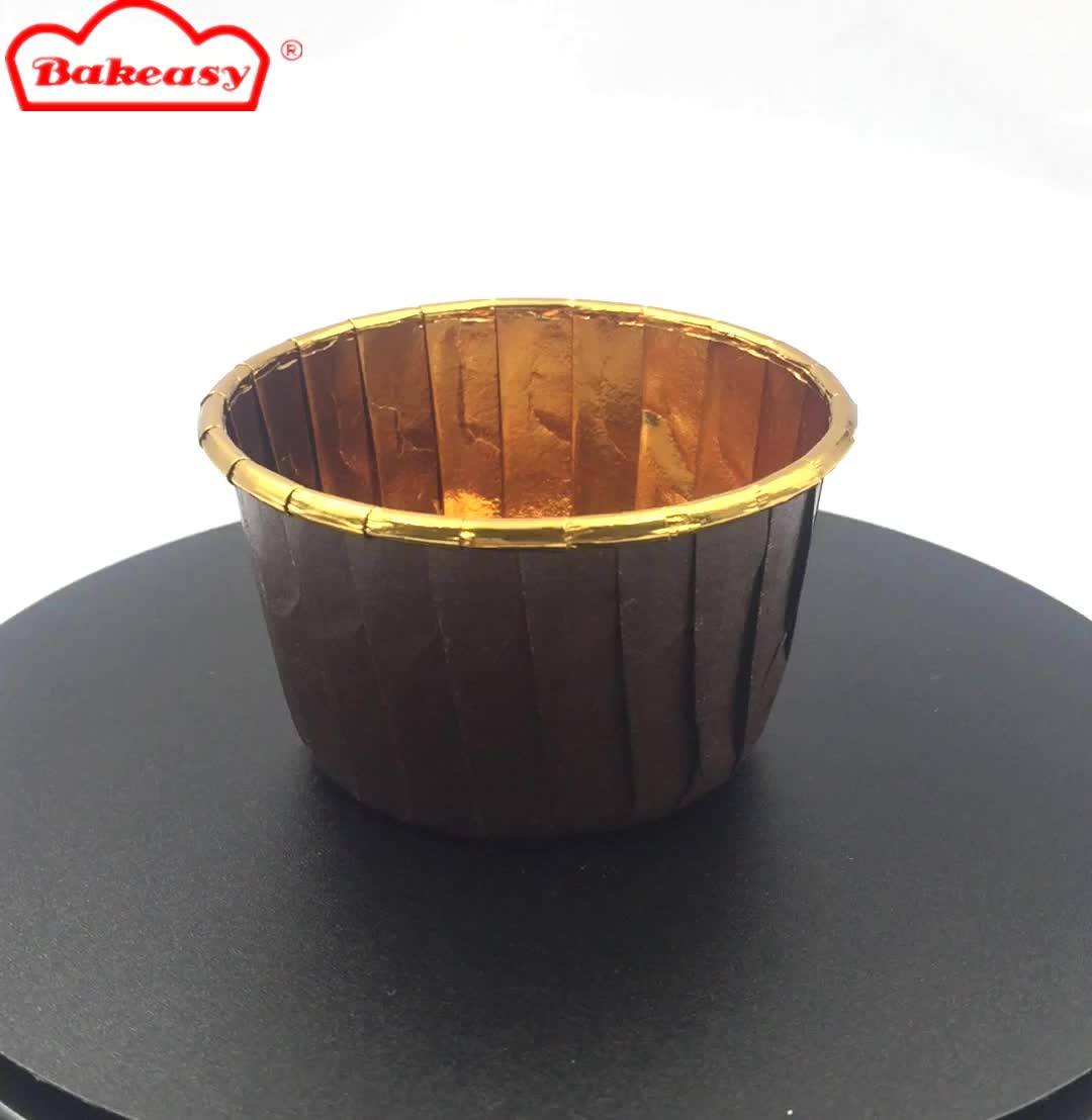 Bright Gold Pet Paper Liner Baking Cup Cupcake Loaf Round Pan Buy