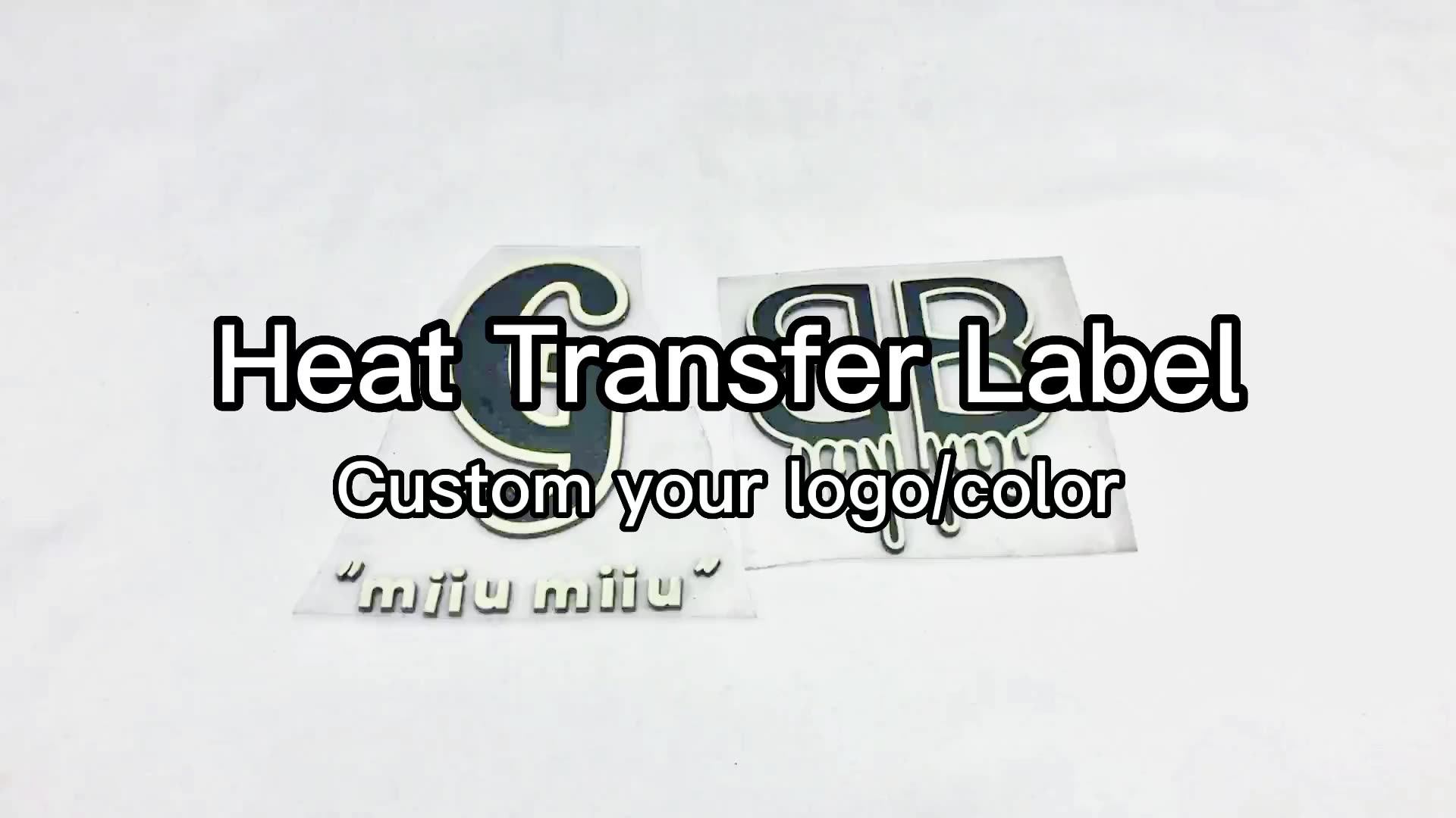 Custom Heat Transfers Logo Vinyl Clothing Labels Patches Sticker Designs Iron On Tshirts For