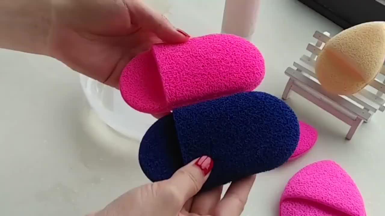 2020 New In Teardrop Waterdrop Shaped Glove Washing Face Sponge Latex