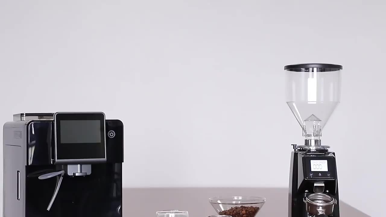 Professional Automatic Adjustable Setting Electric Coffe Titanium Conical Burr 64 Espresso