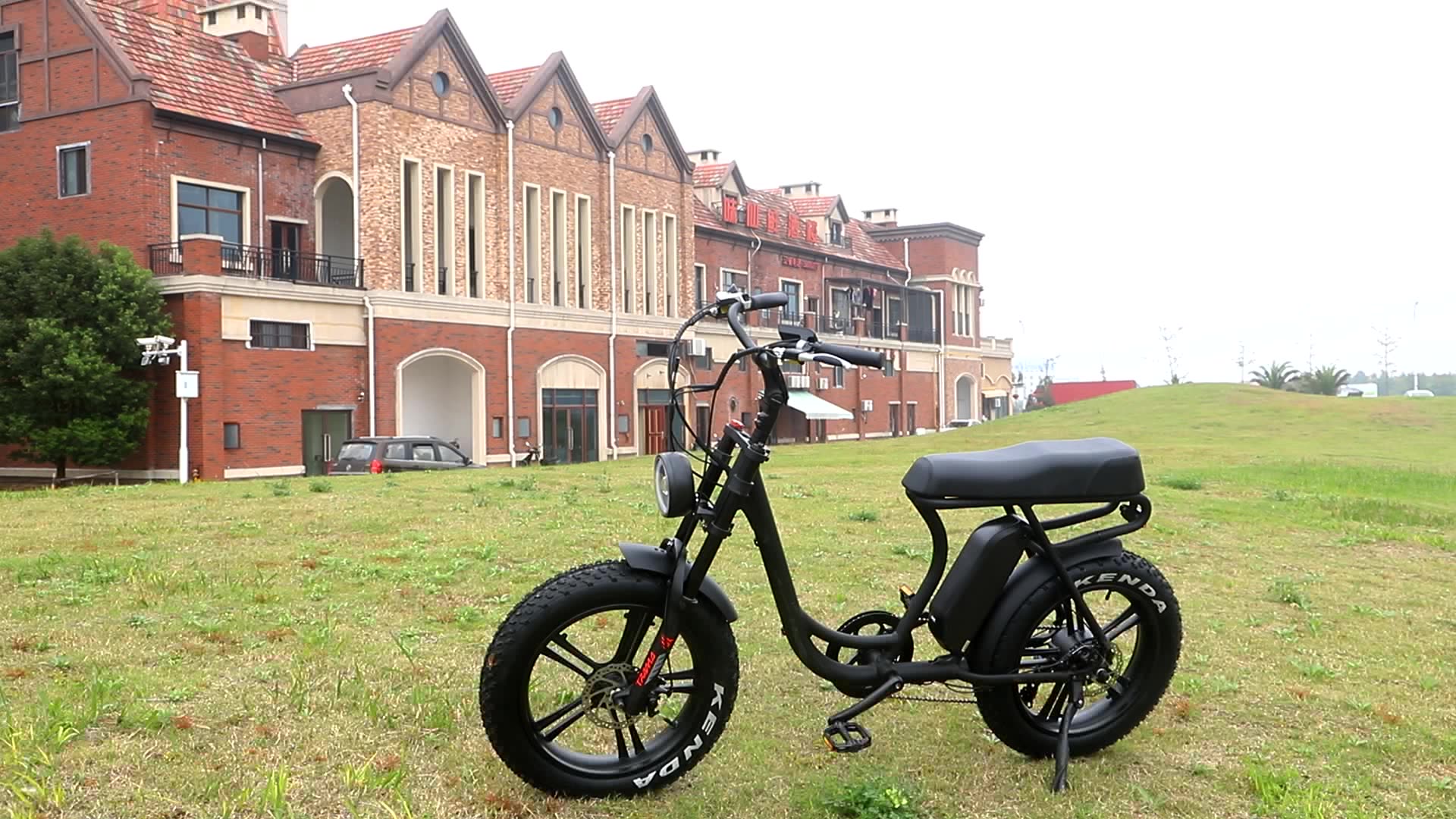 Ebike 2 Seat Electric Bike Long Seat 750w Brushless Motor Fat Bike Electric Bicycle With 6 Speed
