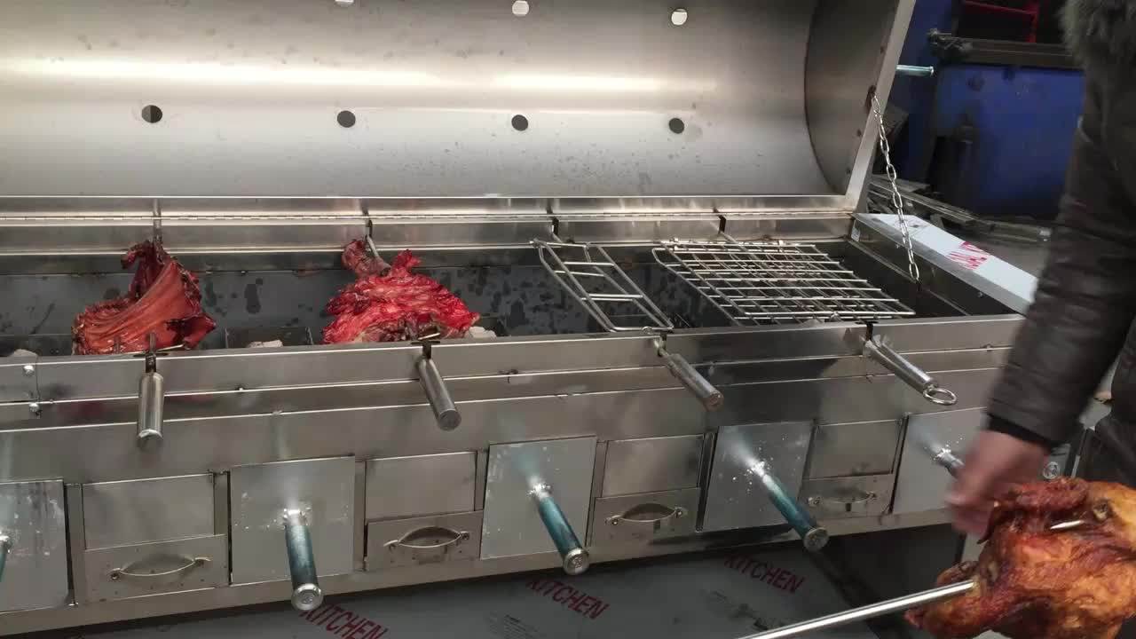 Customized Accepted Outdoor Stainless Steel Commercial Charcoal Roaster