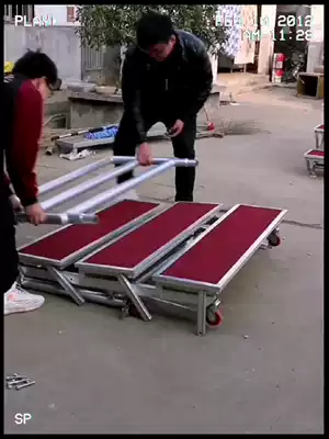 Aluminum alloy chorus steps Three-story removable folding school photo photo Stage ladder conductor music stool