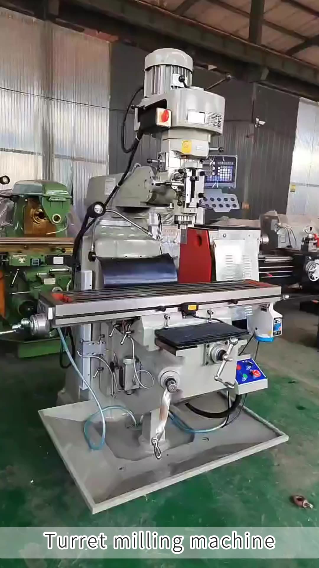 Small Turret Vertical Milling Machine 5h Taiwan Milling Head Table Size