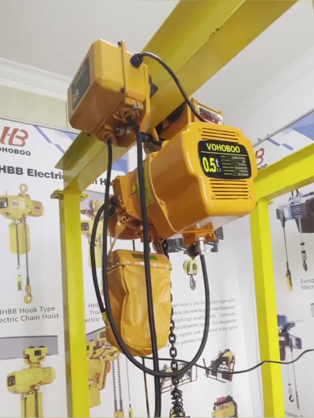 Swing Arm Small Electric Pulley System Rope 500kg Electric Chain Hoist