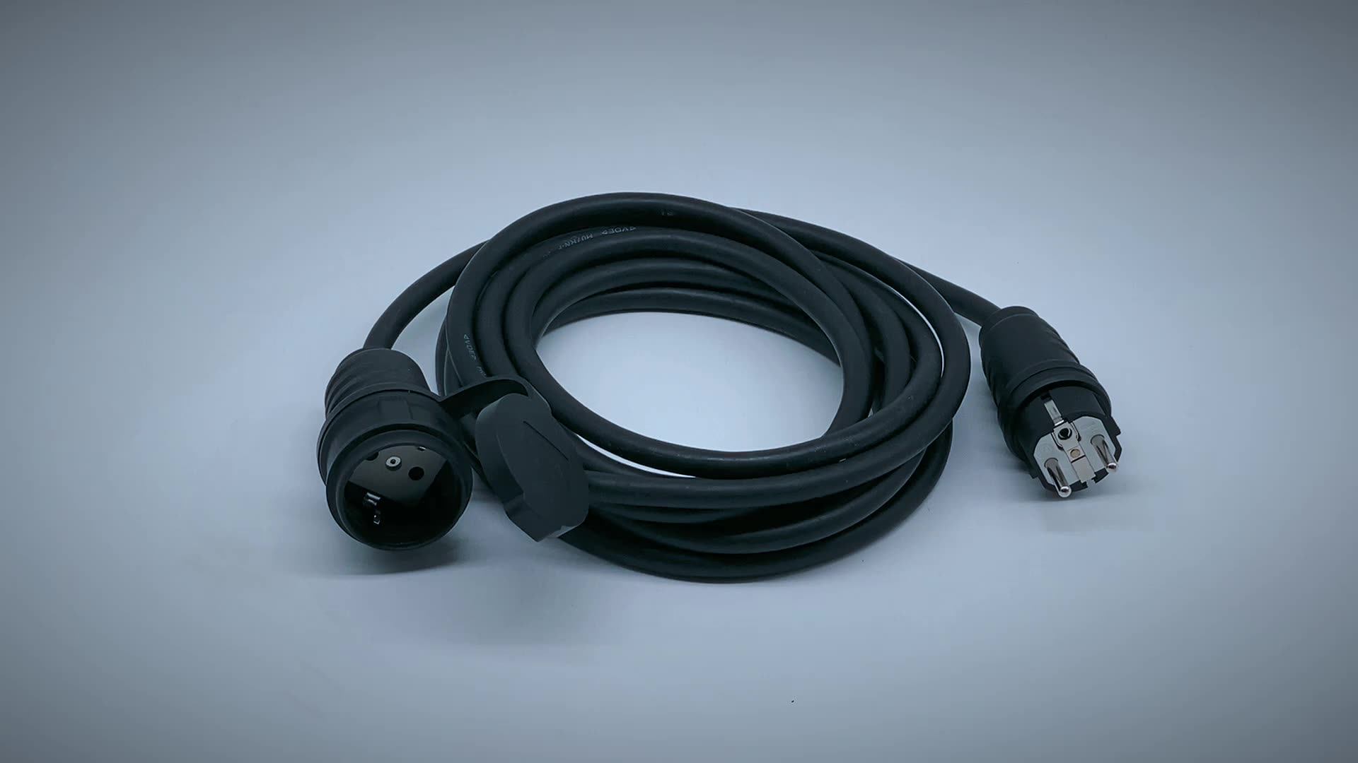European Outdoor Neoprene Rubber Assembly 16 Amp Power Extension Cable