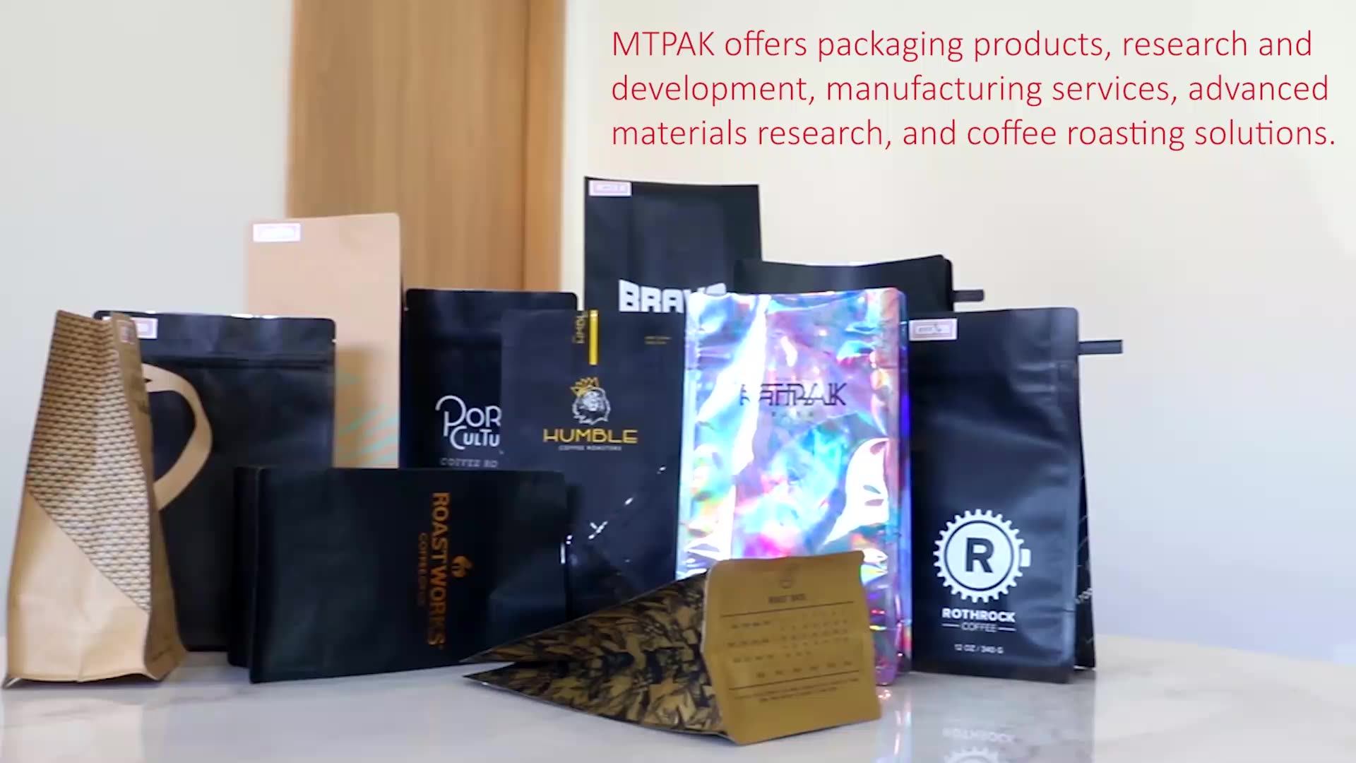 Custom Heat Seal Kraft Paper Aluminium Foil Coffee Bean Packaging Bags