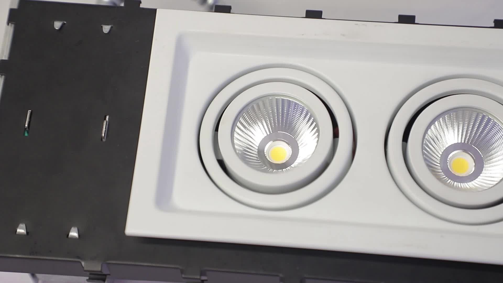 Led Recessed Downlight Available Two Head Cob Led Grille Lamp Hot Sell
