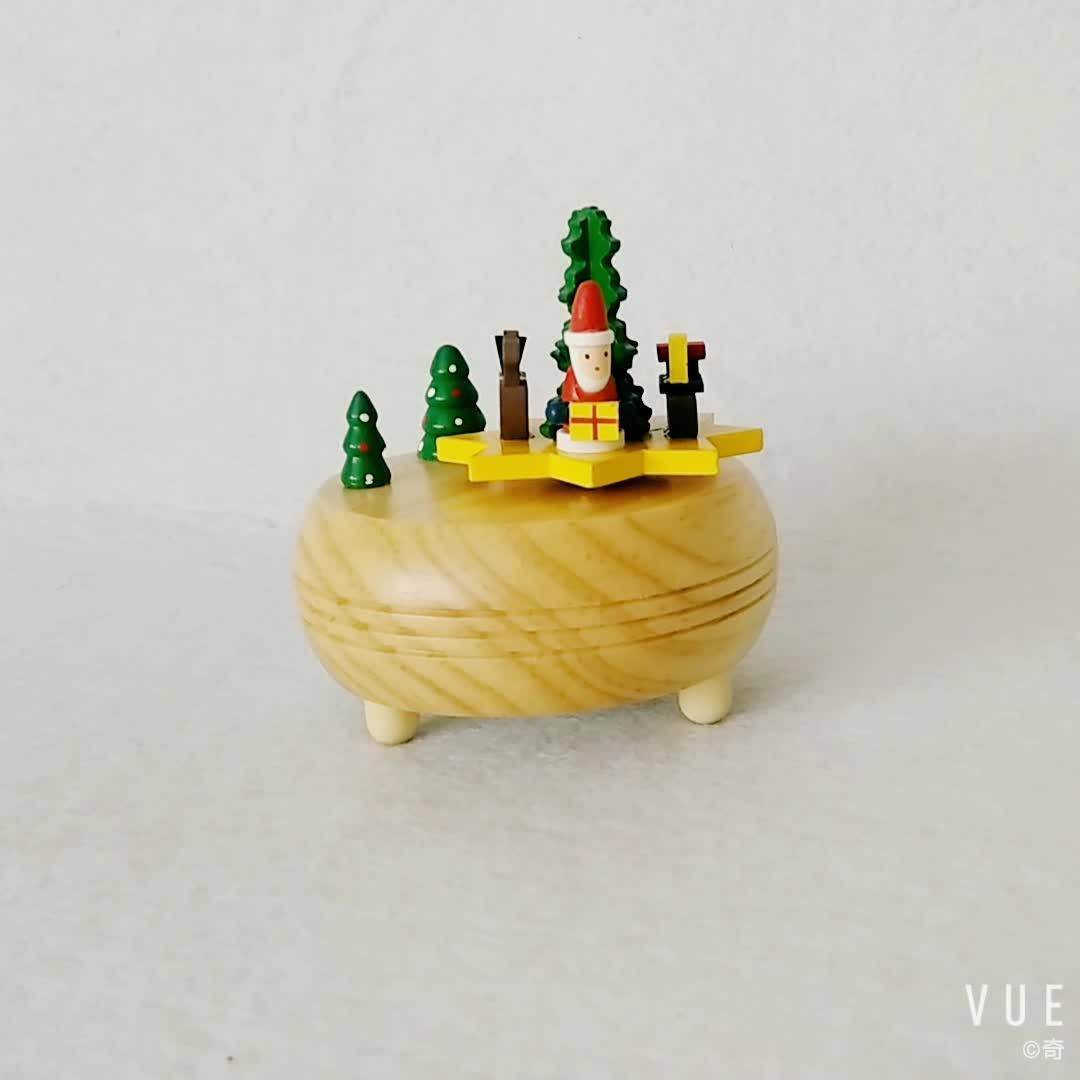Small Wood Craft Rotating Christmas Music Box Mechanism Buy Music Box