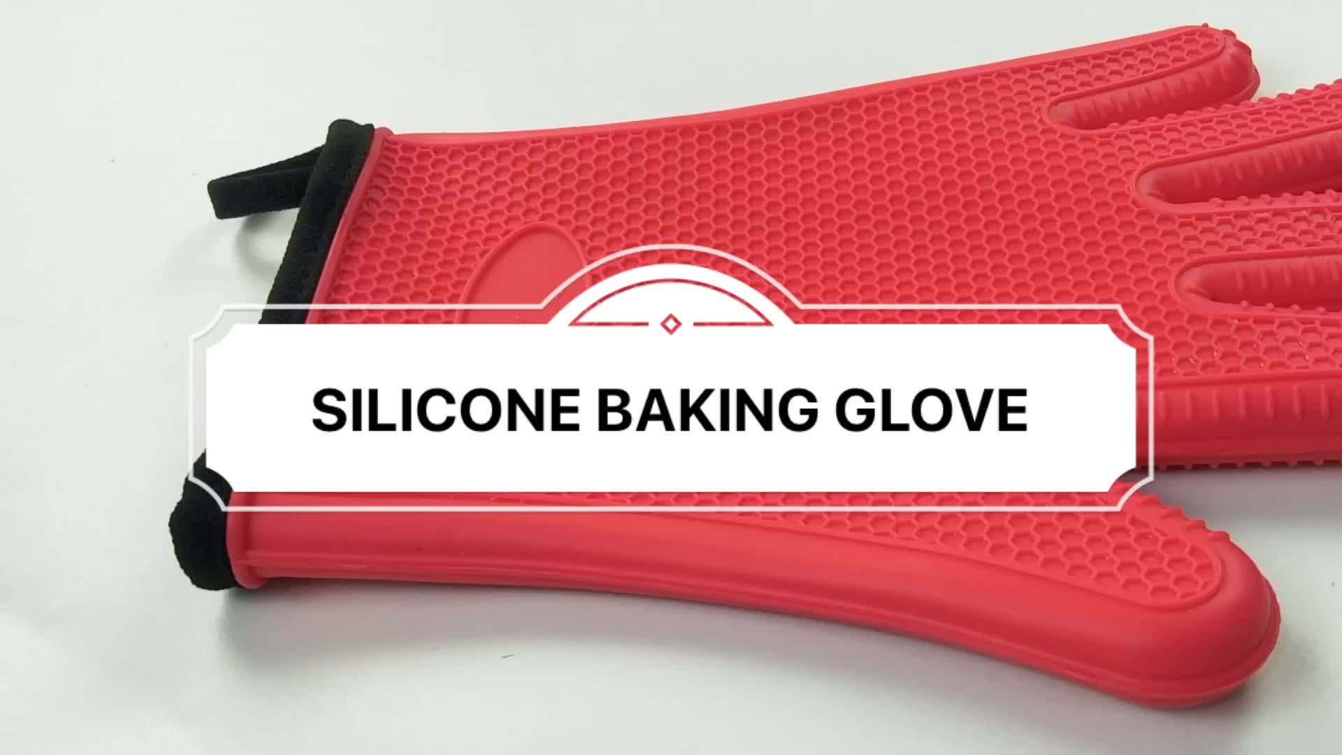 Heat Resistant Silicone Kitchen Gloves Custom Funny Oven Mitts For