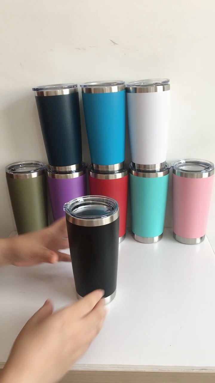 20 Oz Powder Coat Tumbler Customized Double Wall Insulated Stainless