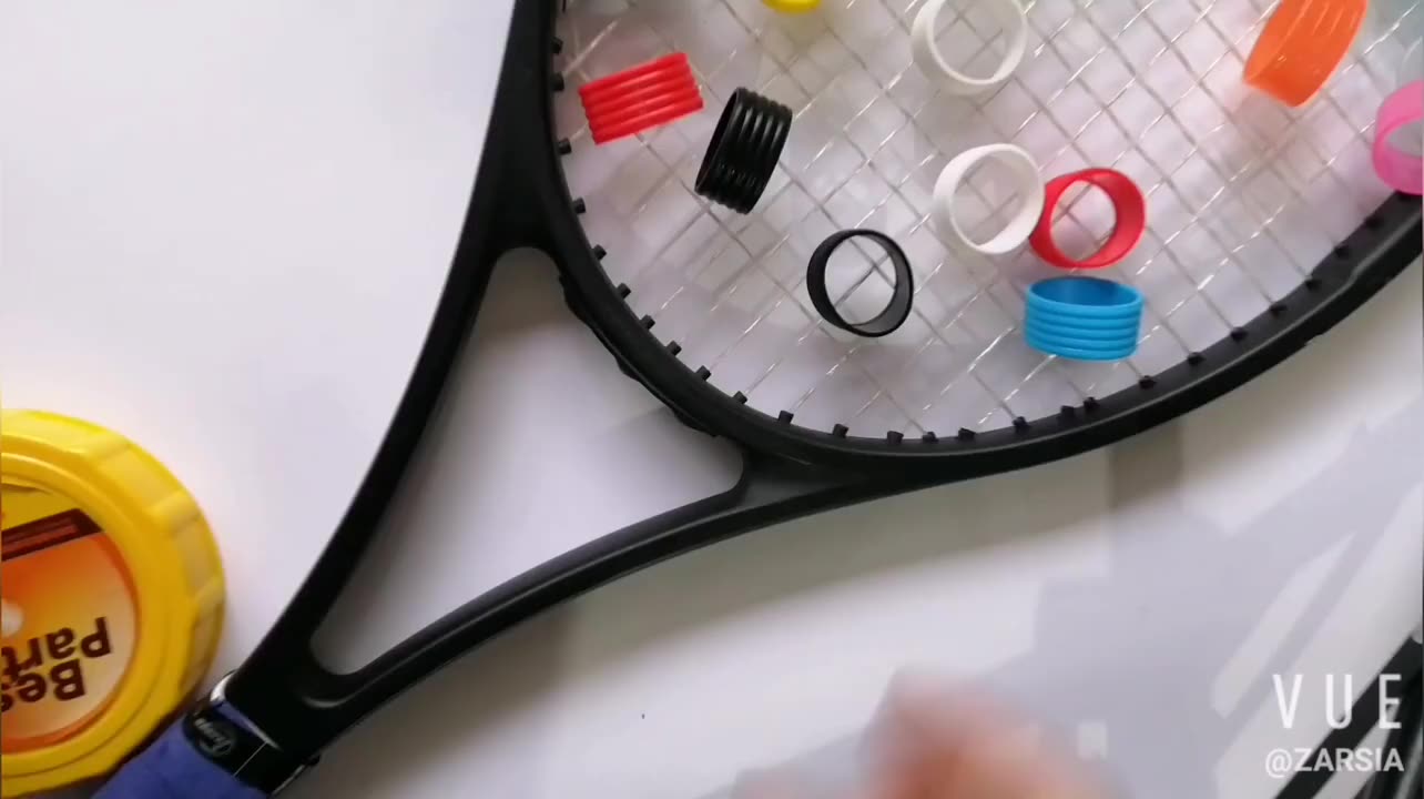 M METERXITY 8-Pack Tennis Racket Silicone Rings, Non-Slip Racket Rubber