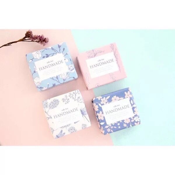 Handmade soap wrapped soap paper wrapping paper soap loin seal Nordic natural soap wrapped paper set - four models 3 yuan four sheets