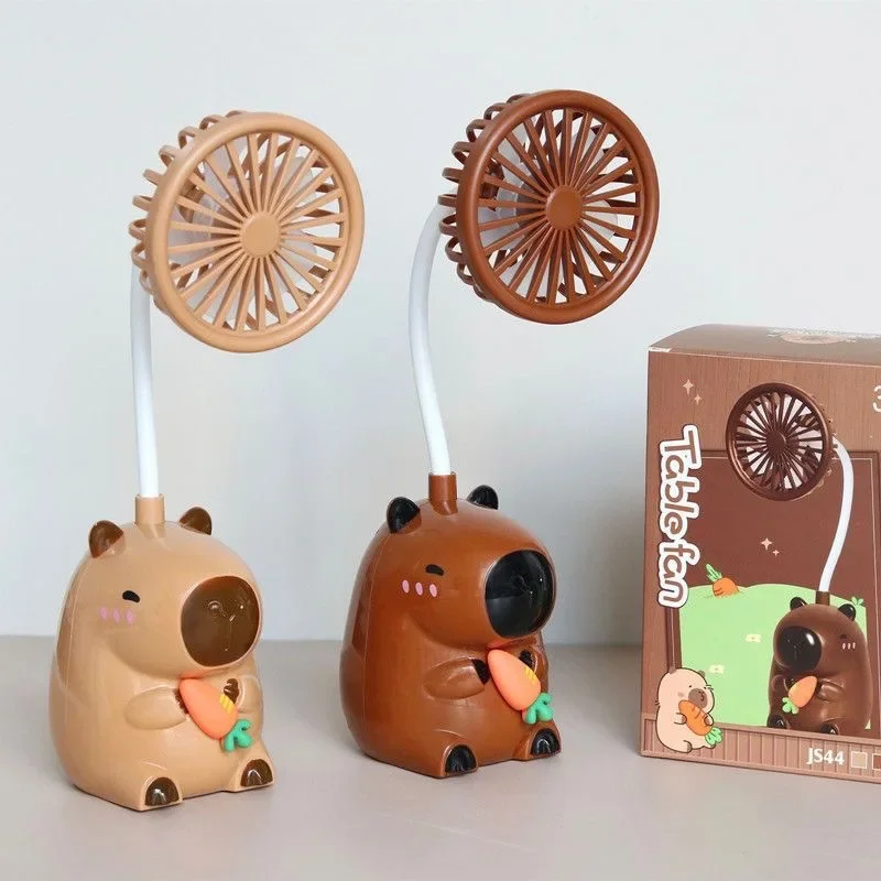 New Kapibala Rechargeable Desktop Fan Students Children Portable Mini Fan USB Cartoon