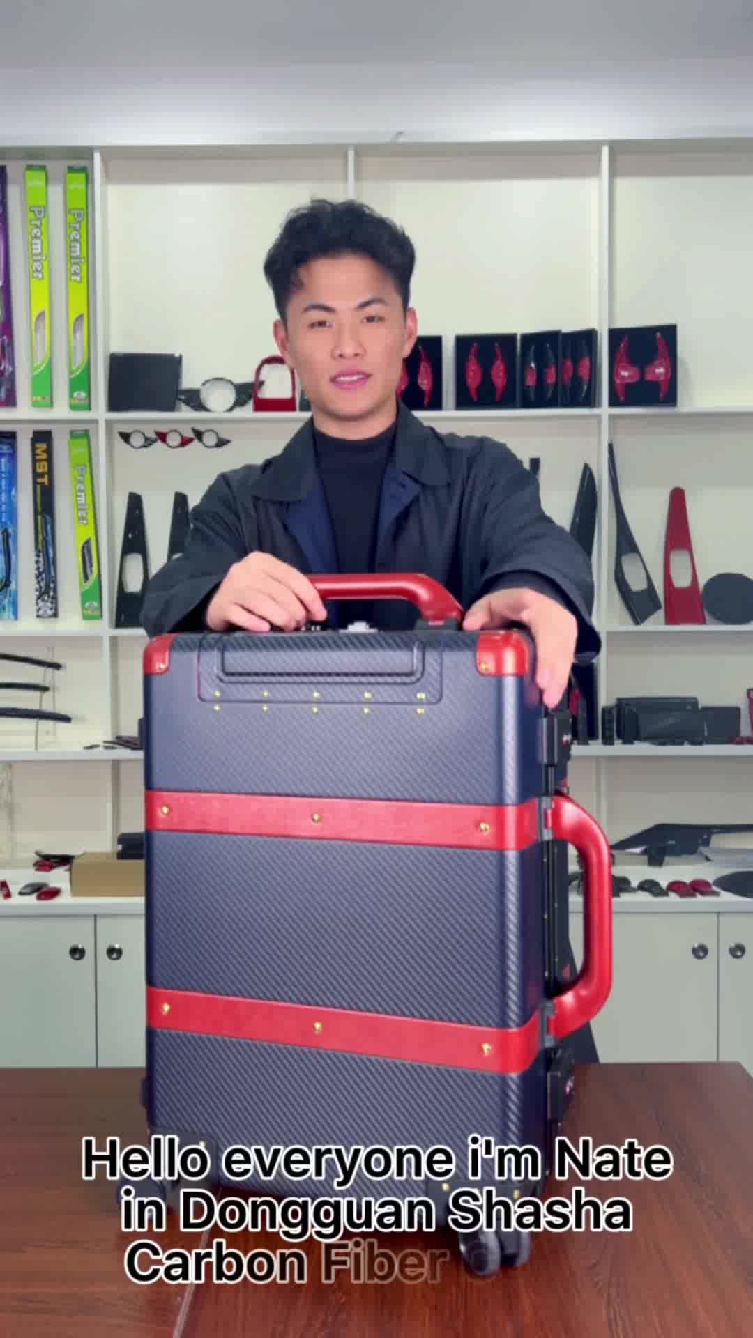 Es 20" Real Carbon Fiber Luggage 3k High Quality Luggage With Spinner