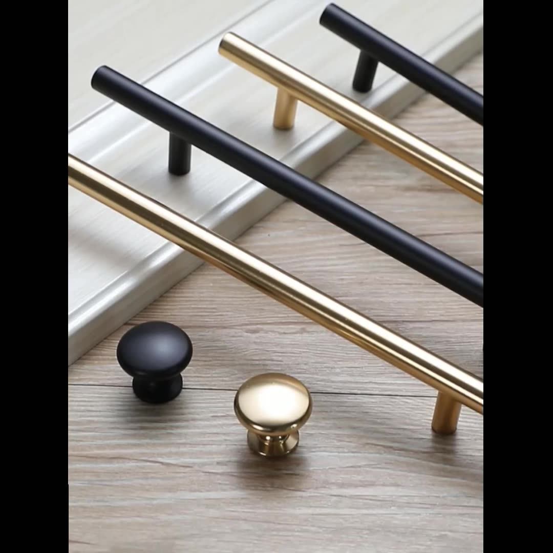 Gold Handle Pull T Bar Ss201 Hollow Stainless Steel Cupboard Handle