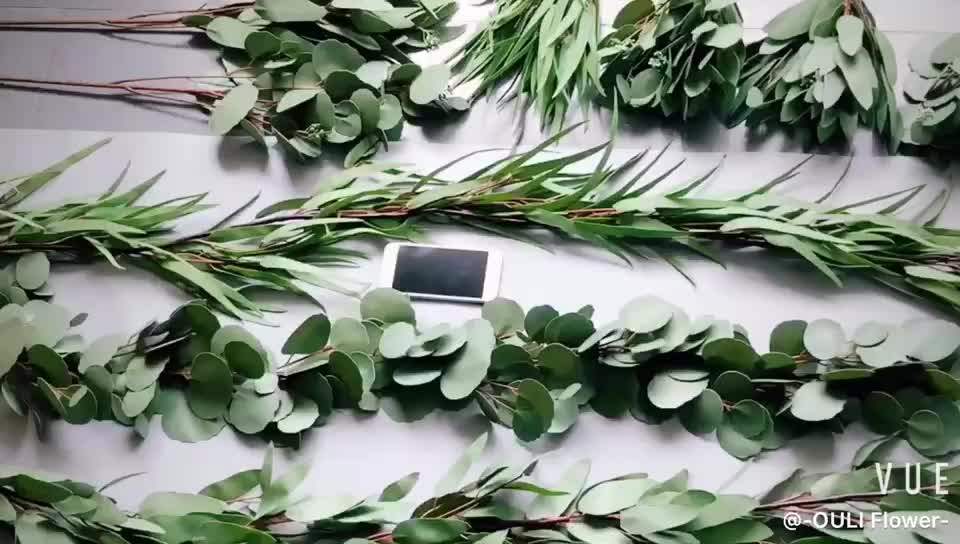 V3097 Wholesale Artificial Vines Silk Eucalyptus Wreath Eucalyptus Garland For Wedding Backdrop